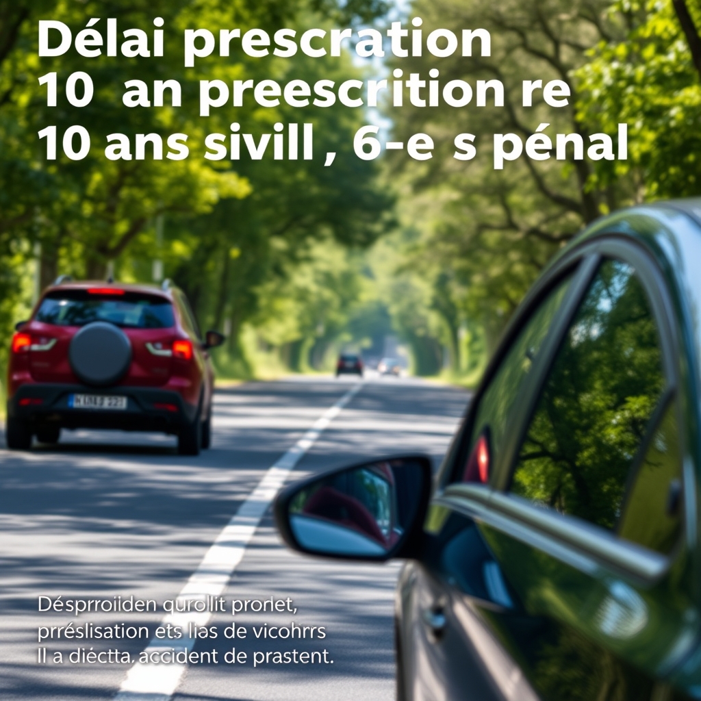 Photo : Délai prescription accident route : 10 ans civil, 6 ans pénal [Guide 2026]